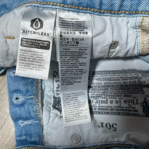 Levi's 501 Jean Shorts - Size W25 - Picture 8 of 14